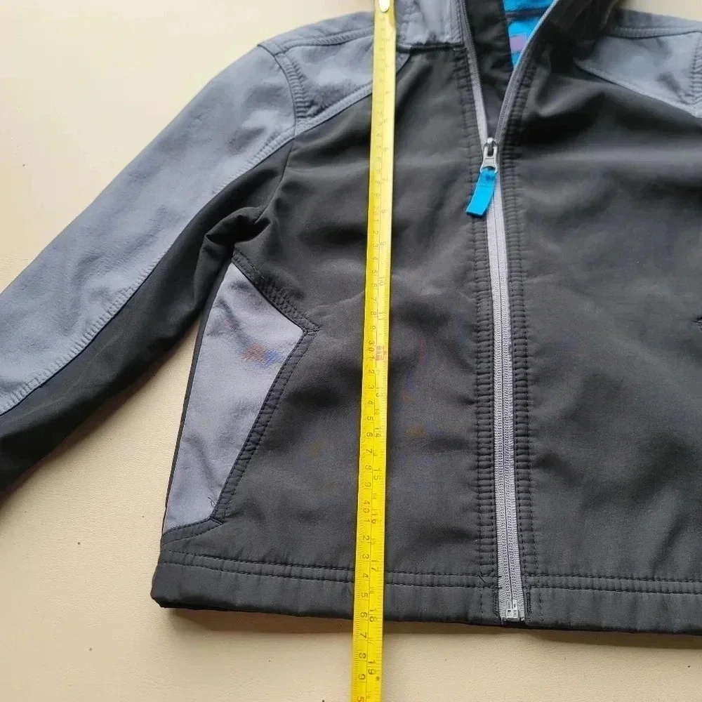 Cherokee Kids Boys Jacket Coat XS 4-5 Blue Fleece Lined Black Gray Full Zip